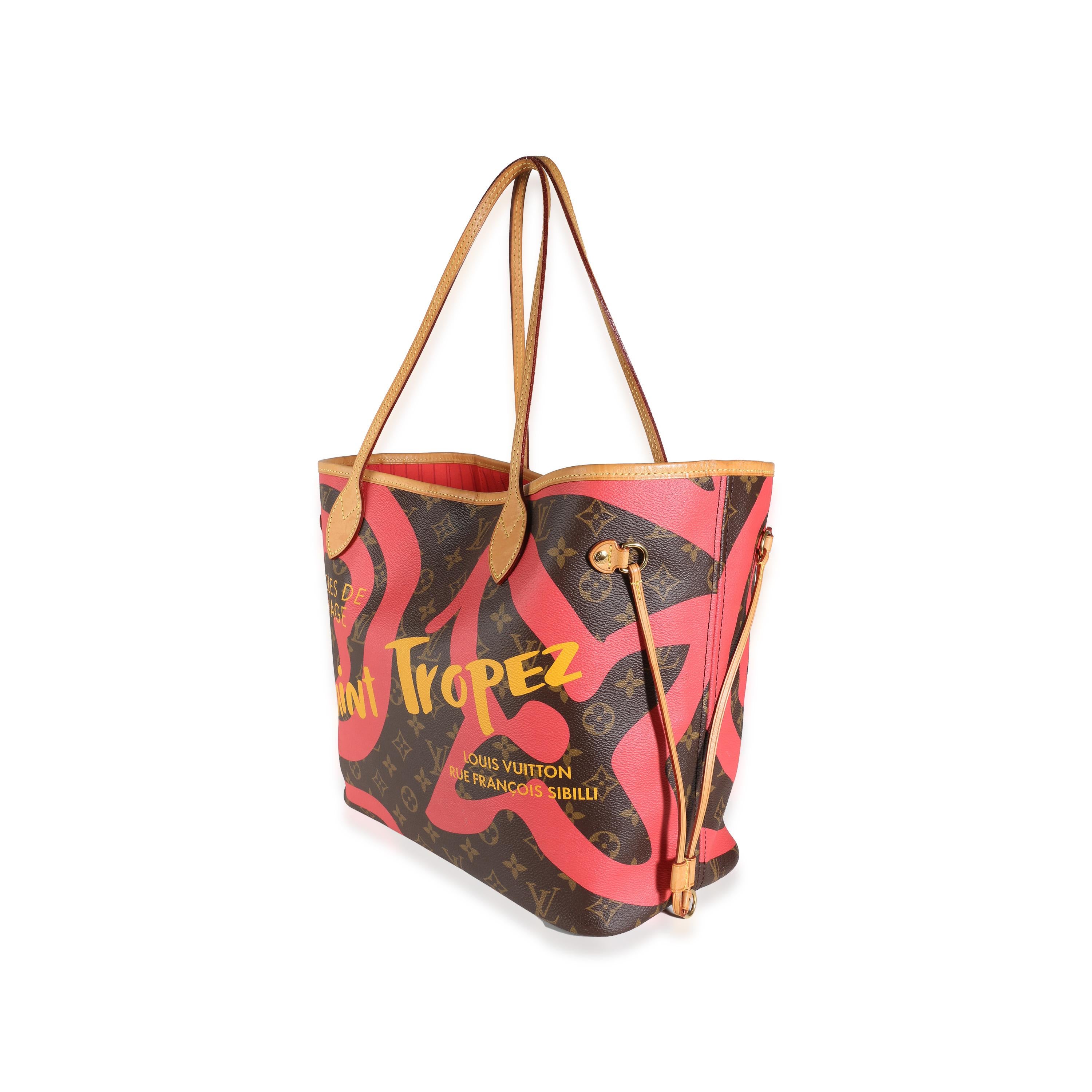 Louis Vuitton Tahitienne Monogram Canvas Saint Tropez Neverfull MM Excellent état - En vente à New York, NY