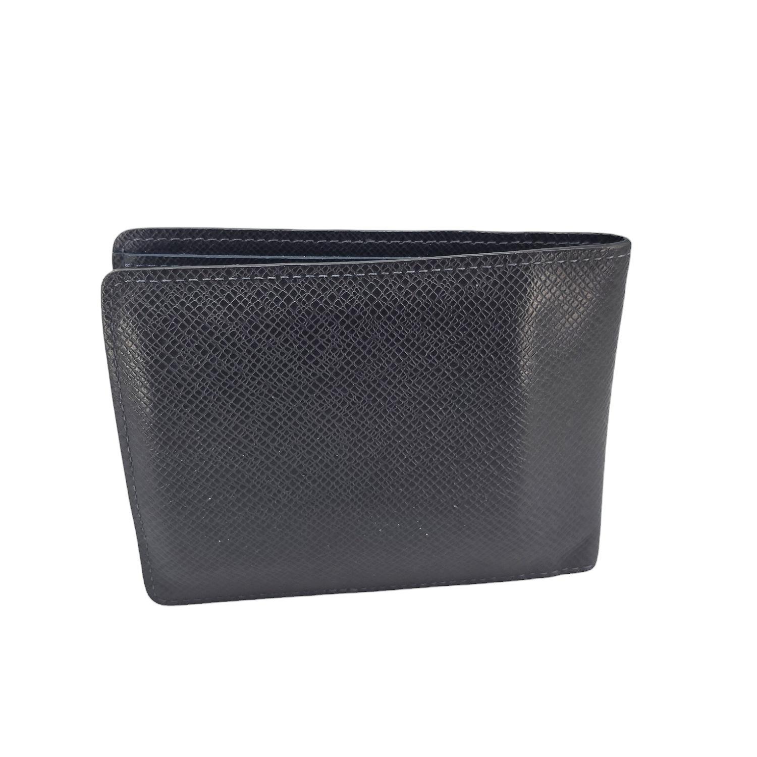 Noir Louis Vuitton - Portefeuille Taiga bifold multiple en vente