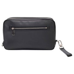 Louis Vuitton Taiga Leather Black Pochette Kasai Bag