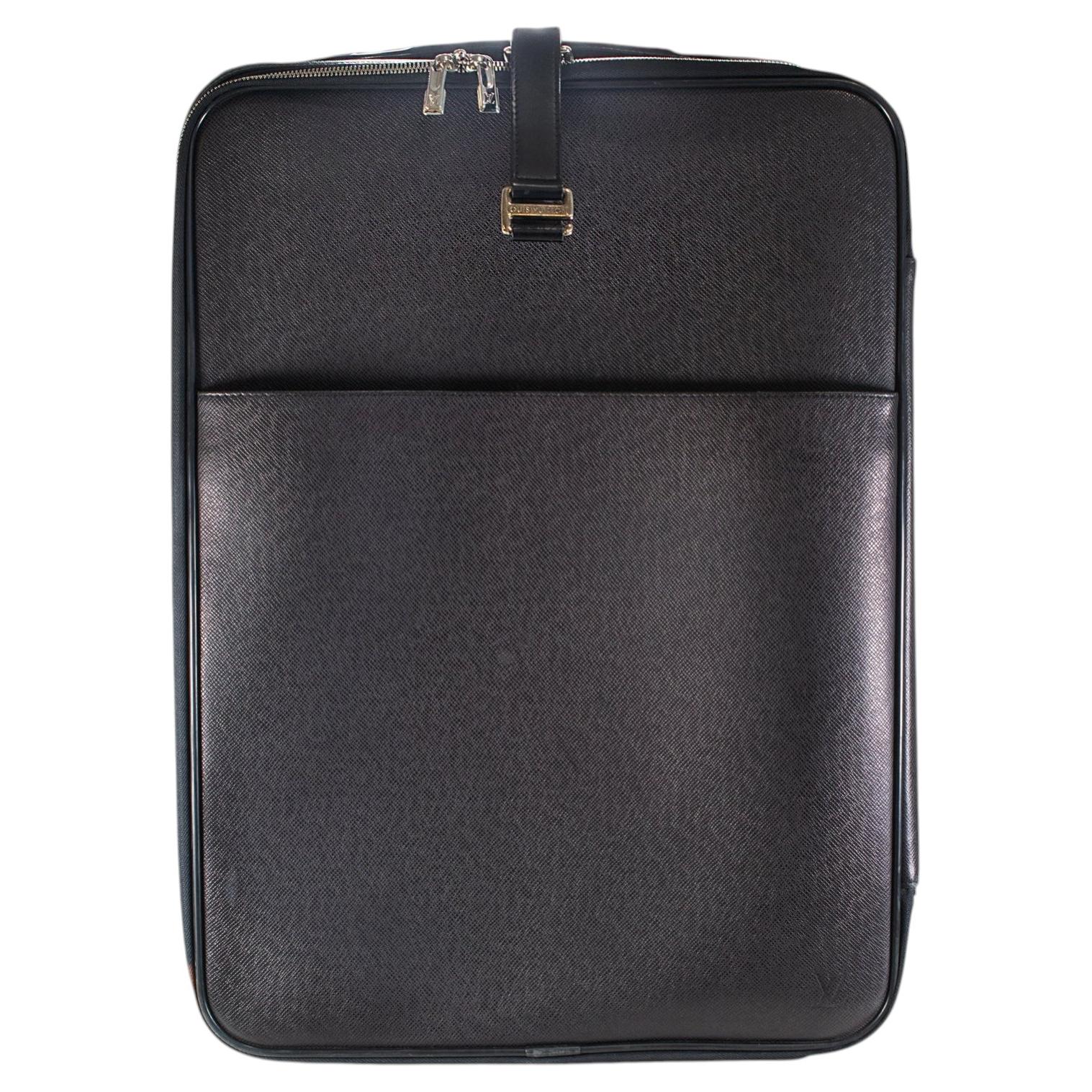 Louis Vuitton Taiga Leather Pegase 55 Black Trolly Suitcase