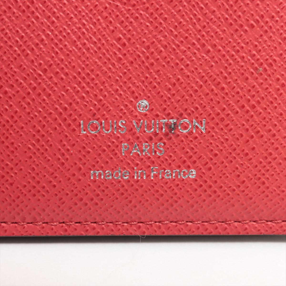 Louis Vuitton Taiga Pocket Organizer Marine Rouge Card Case 5