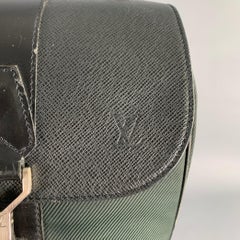 LOUIS VUITTON Taiga Portable Gibeciere Ardoise Green Black Two Tone Nylon Leather Travel Suitcase Bag