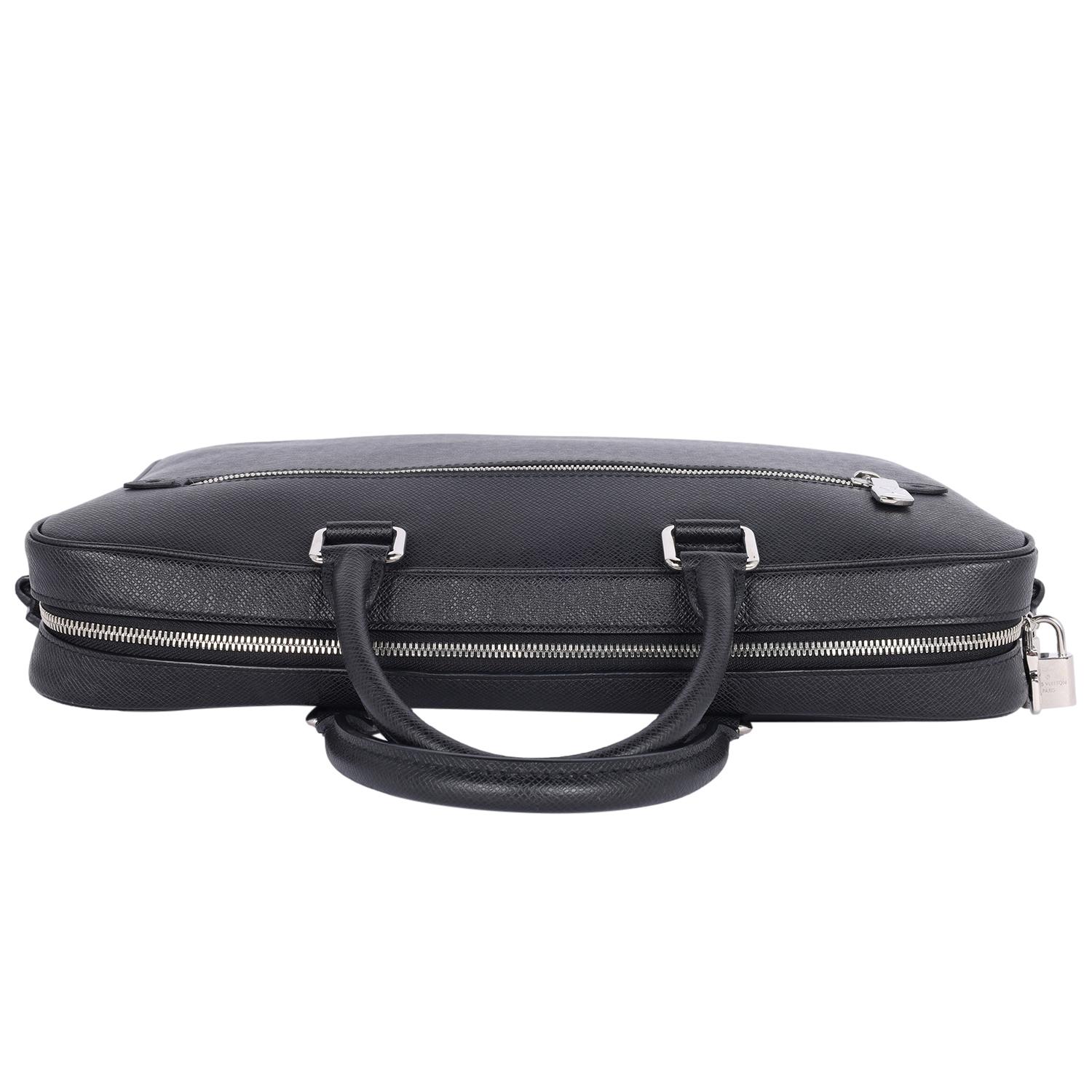Louis Vuitton Taiga Porte-Documents Business Messenger Bag Black 8