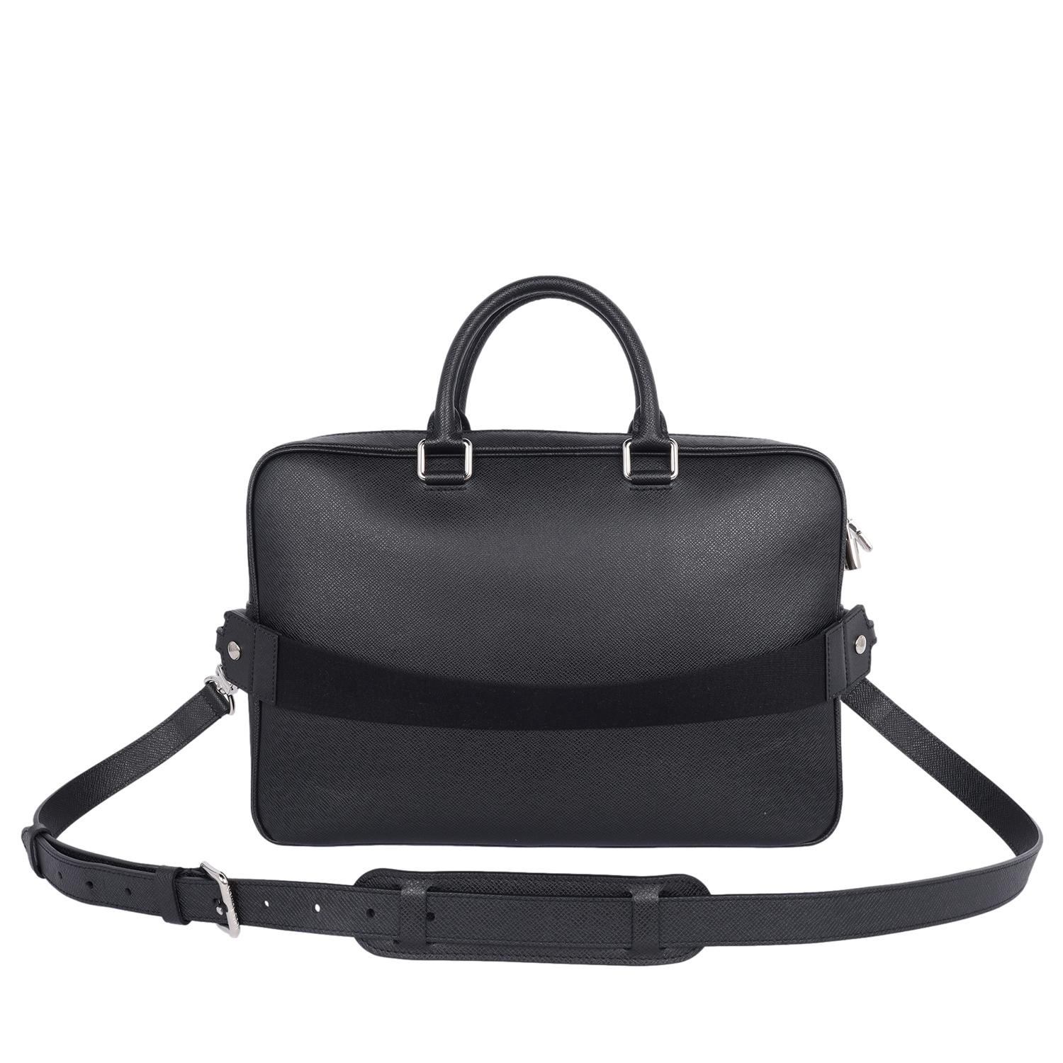 Louis Vuitton Taiga Porte-Documents Business Messenger Bag Black 3