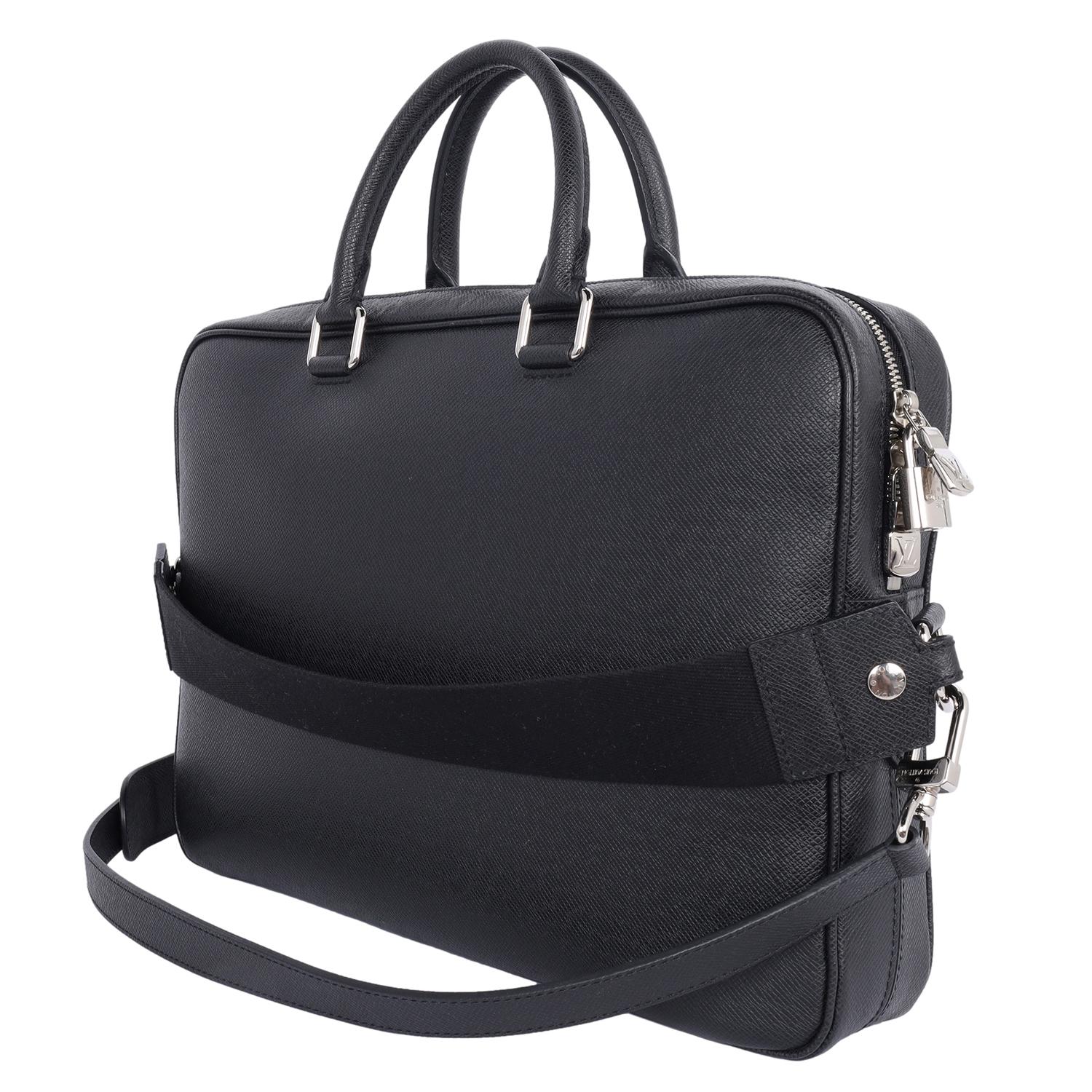 Louis Vuitton Taiga Porte-Documents Business Messenger Bag Black 5