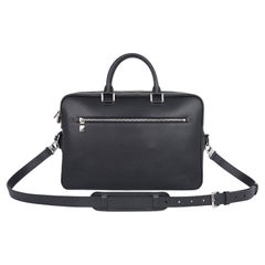 Used Louis Vuitton Taiga Porte-Documents Business Messenger Bag Black