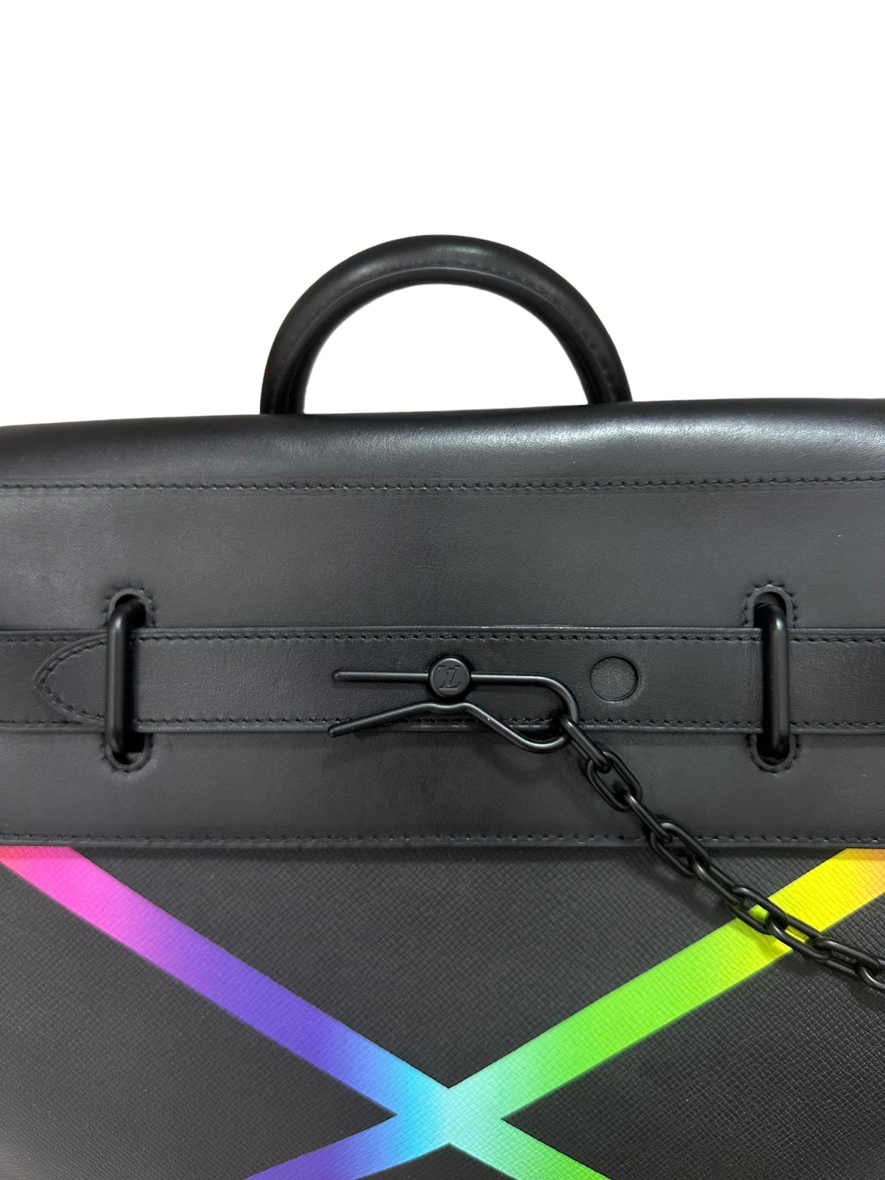 Louis Vuitton Taiga Rainbow Steamer PM L.E. Borsa a Tracolla  For Sale 10