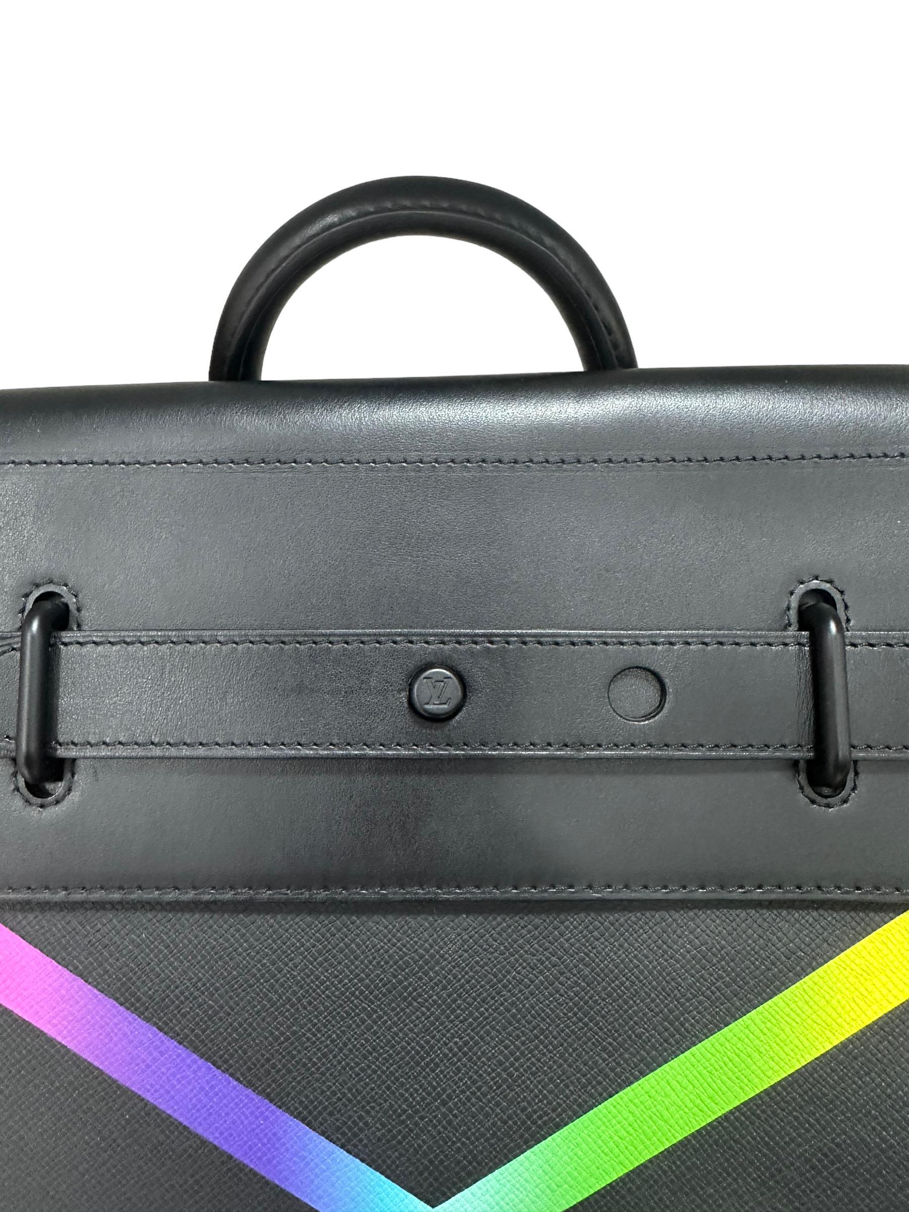 Louis Vuitton Taiga Rainbow Steamer PM L.E. For Sale 11