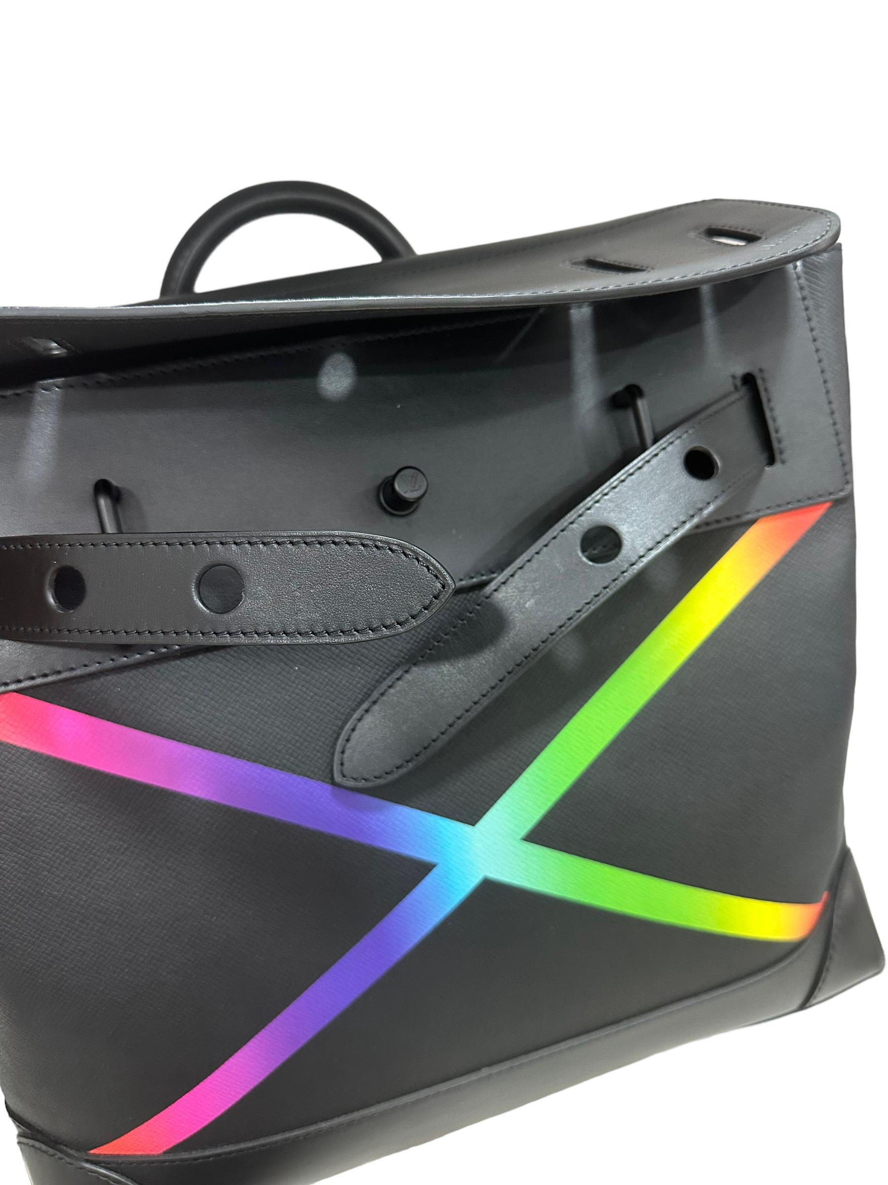 Louis Vuitton Taiga Rainbow Steamer PM L.E. Borsa a Tracolla  For Sale 12