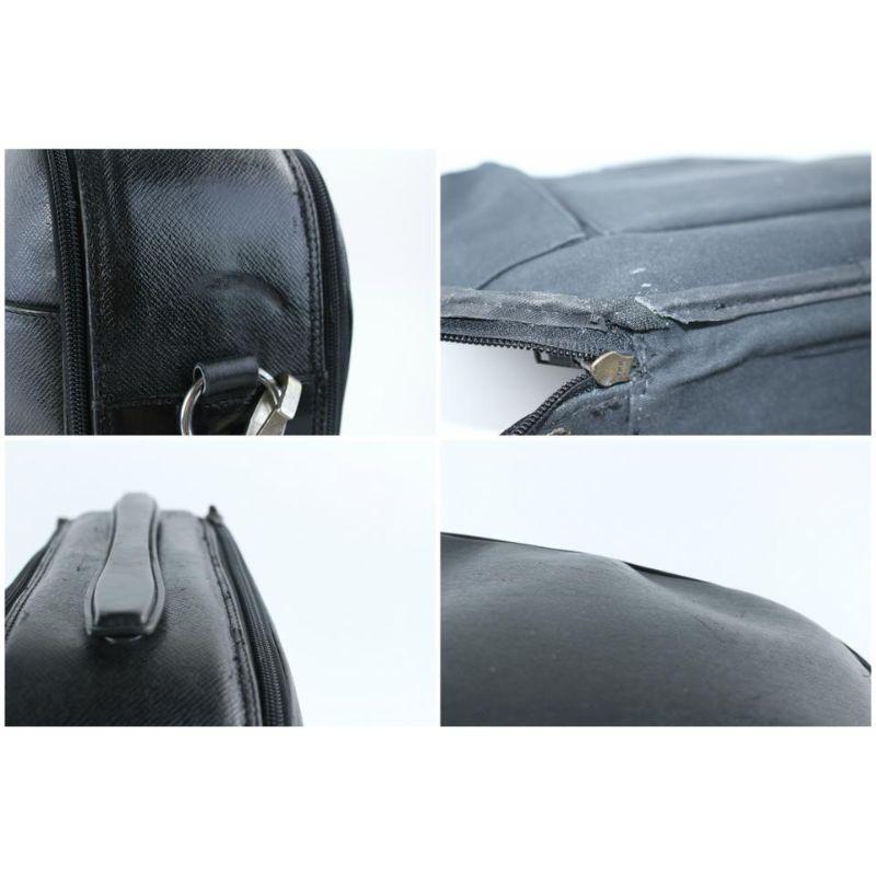 Women's Louis Vuitton Taiga Tura 2way Luggage 7lz0802 Black Leather Messenger Bag