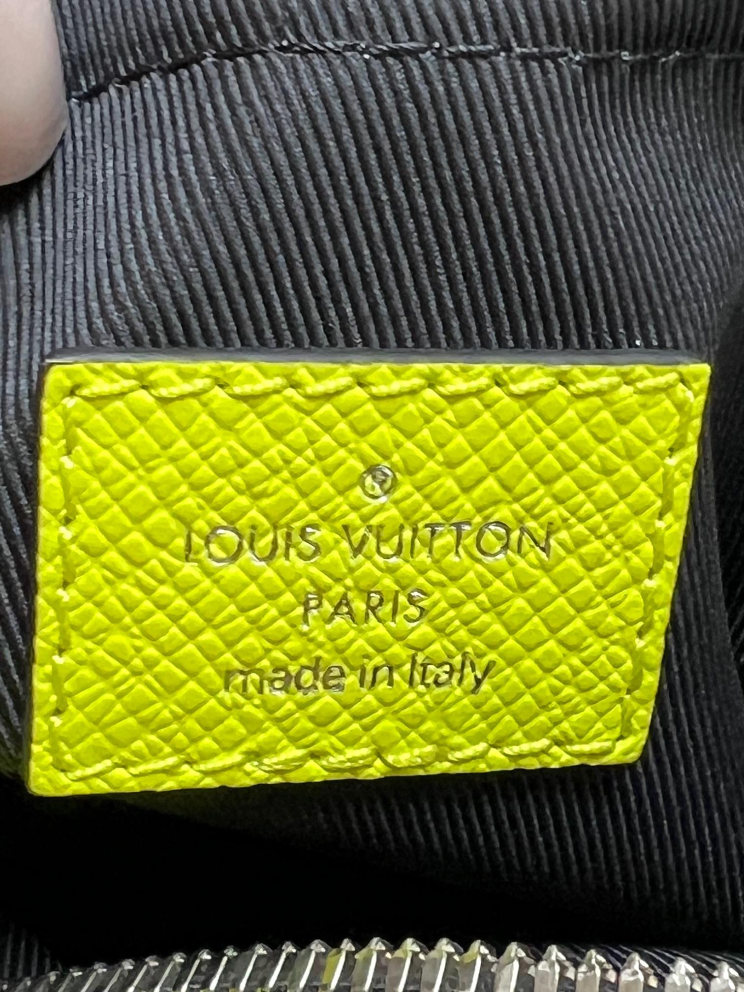 LOUIS VUITTON Taiga Monogram Leather Outdoor Messenger Yellow Bag For Sale 2