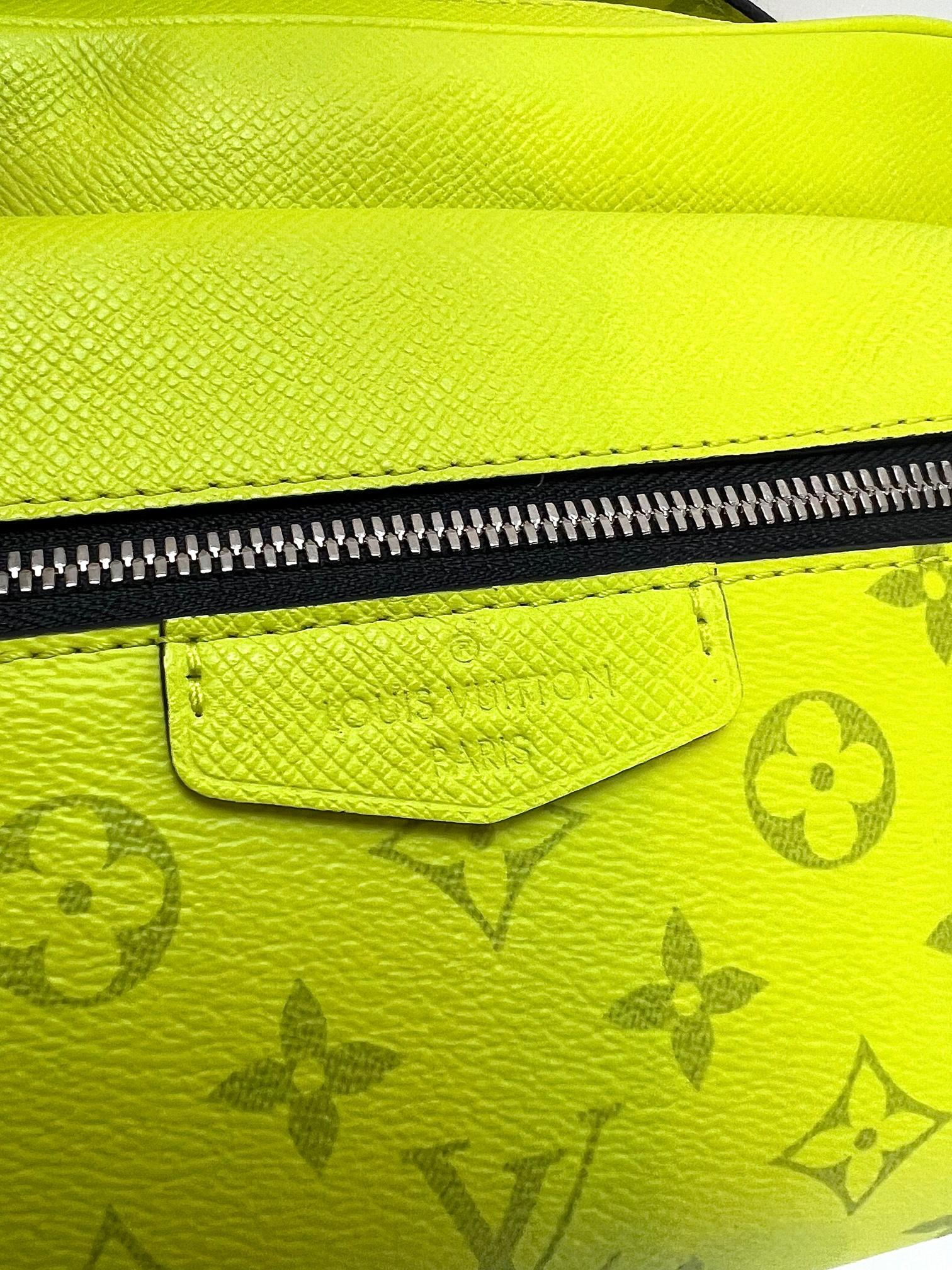 LOUIS VUITTON Taiga Monogram Leather Outdoor Messenger Yellow Bag For Sale 5