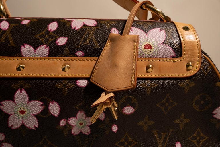 A SET OF TWO: A LIMITED EDITION CHERRY BLOSSOM MONOGRAM PAPILLON BAG BY TAKASHI  MURAKAMI AND A LIMITED EDITION CHERRY BLOSSOM MONOGRAM POCHETTE BY TAKASHI  MURAKAMI, LOUIS VUITTON, 2003