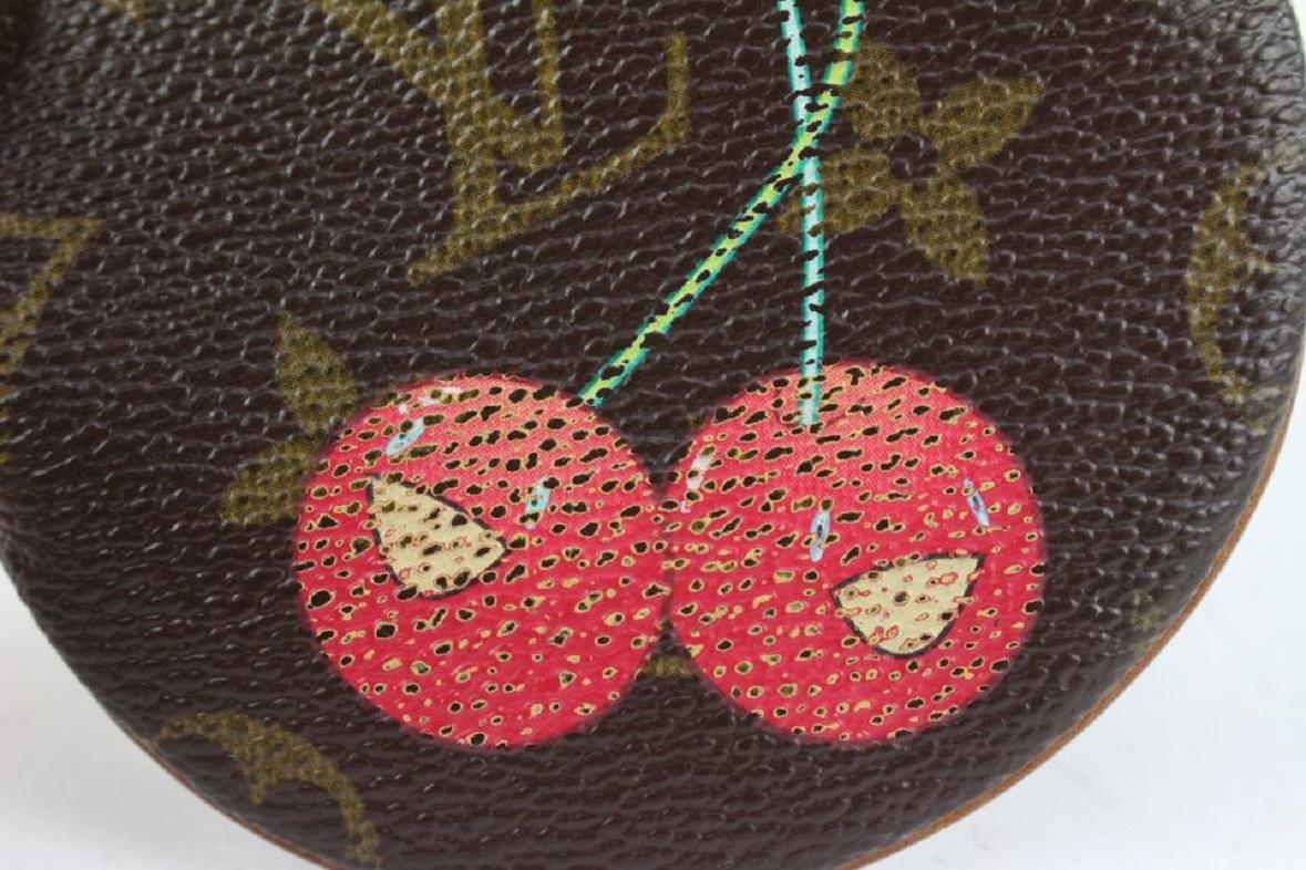 Women's Louis Vuitton Takashi Murakami Cherries Porte Monnaie Round Coin Pouch  101lv12