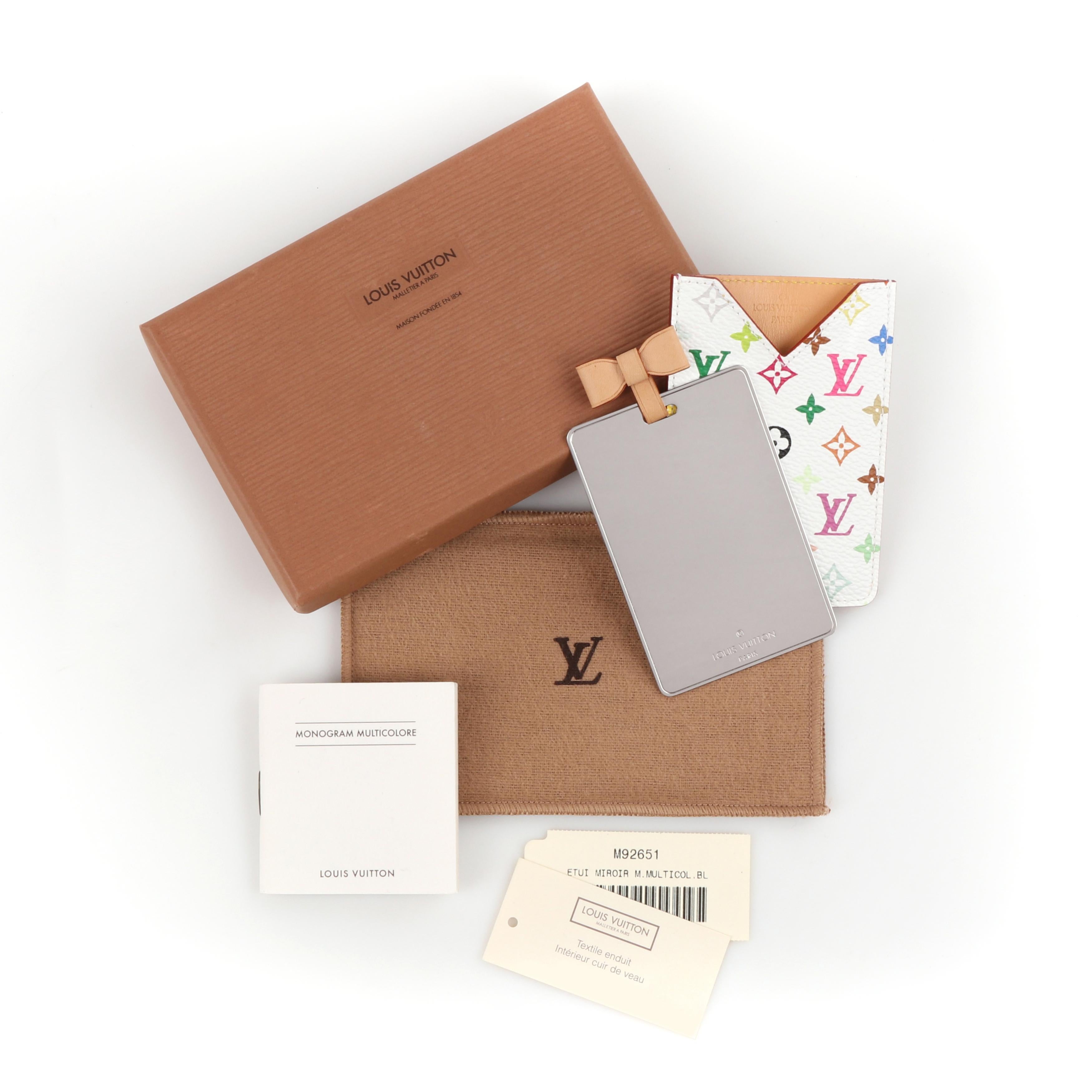 LOUIS VUITTON Takashi Murakami Edición Limitada Espejo Monograma Multicolor NIB Gris