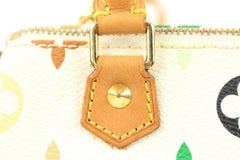 Louis Vuitton Takashi Murakami Monogram Blanc White Multicolor Mini Speedy HL