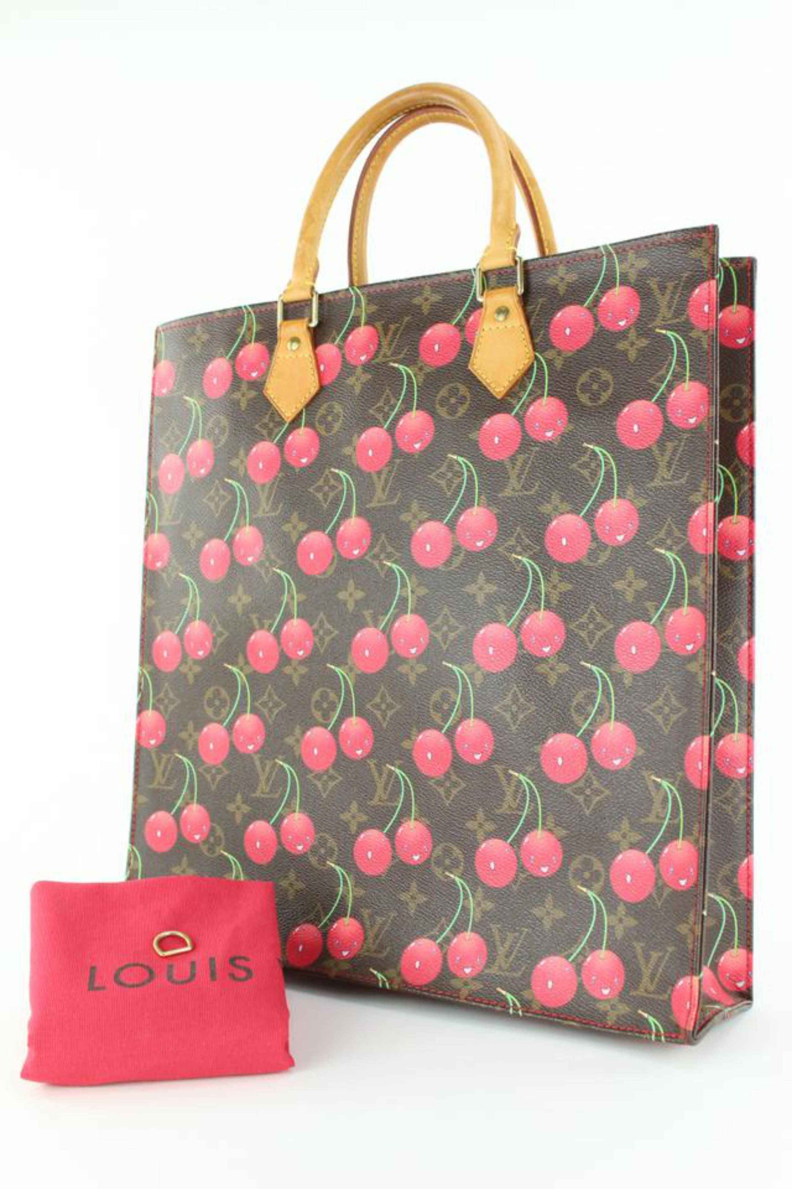 Takashi Murakami Monogram Cherries Sac Plat Tote 7LVJ1021
Date Code/Serial Number: MI0025
Made In: France
Measurements: Length: 14 