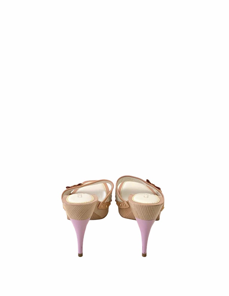Louis Vuitton, Shoes, Louis Vuitton Takashi Murakami Slides Mules White  Size 65