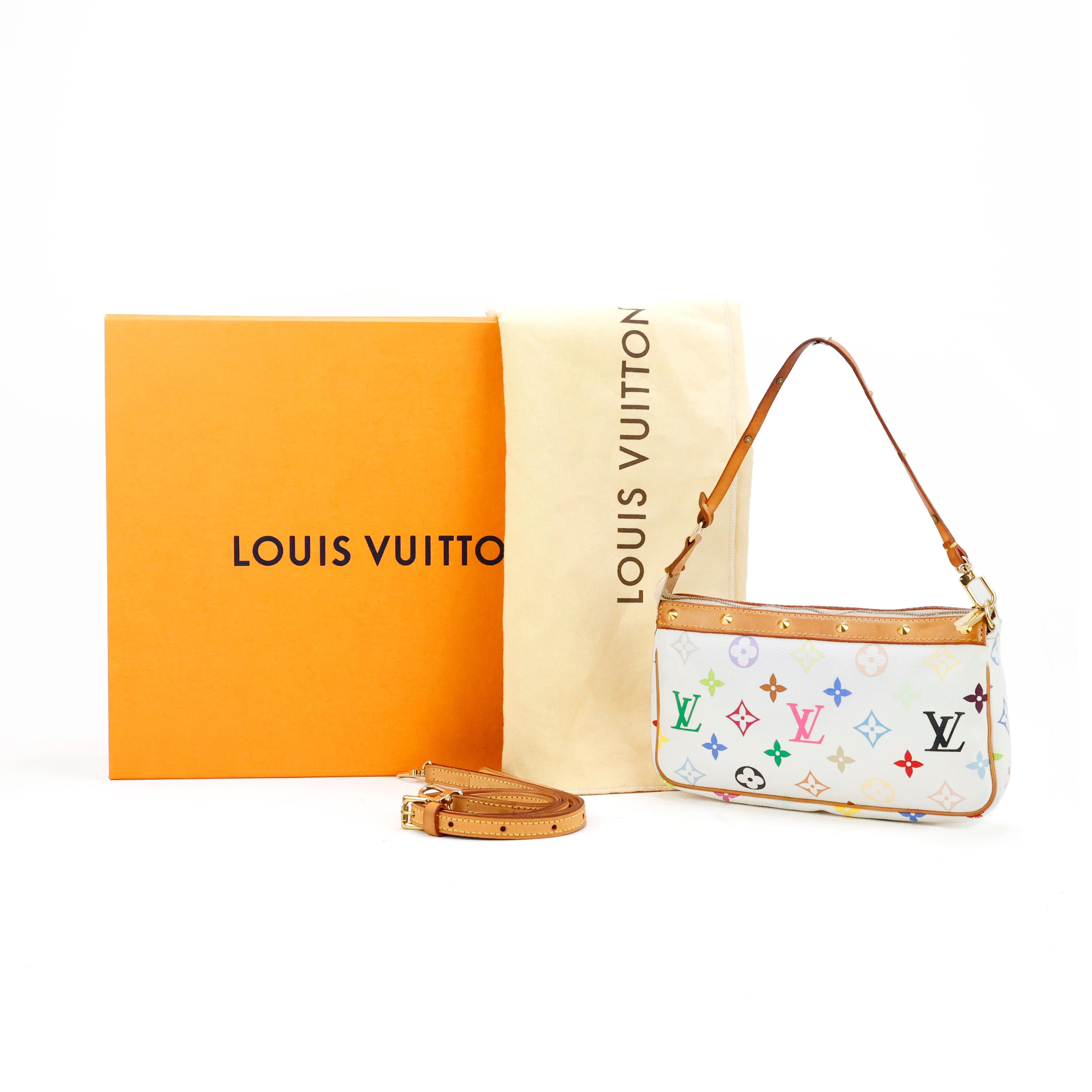 Women's Louis Vuitton Takashi Murakami Pochette Accessoire with Strap For Sale