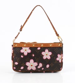 LOUIS VUITTON & TAKASHI MURAKAMI "Pochette Accessoires" Cherry Blossom Wristlet