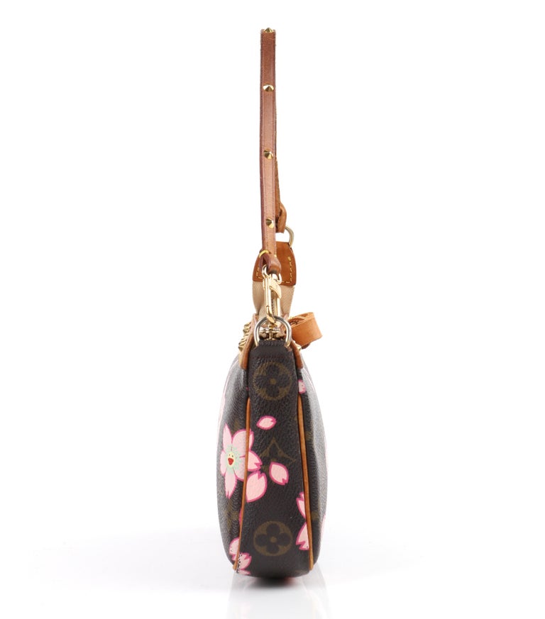 LOUIS VUITTON and TAKASHI MURAKAMI Pochette Accessoires Cherry Blossom  Wristlet at 1stDibs