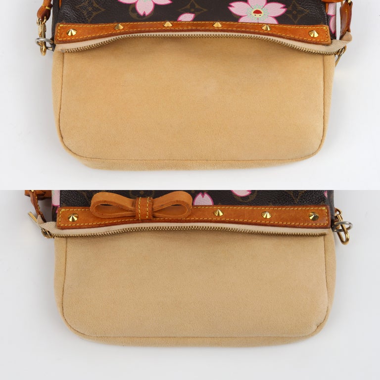 LOUIS VUITTON and TAKASHI MURAKAMI &quot;Pochette Accessoires&quot; Cherry Blossom Wristlet For Sale at ...