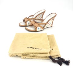 Louis Vuitton Takashi Murakami Retro Vintage Bow Monogram Wedge Sandals 41