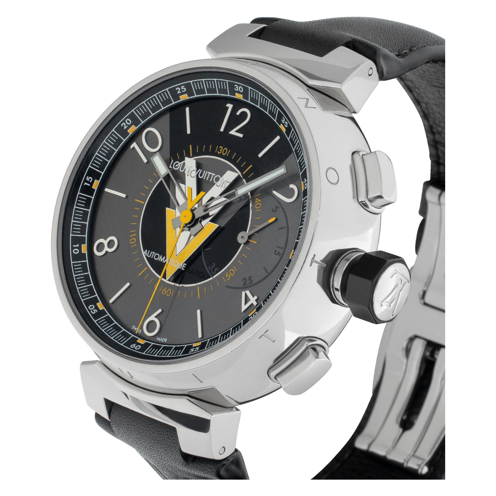 Louis Vuitton Escale Time Zone Stainless Steel Automatic Men's Watch Q5D20  For Sale at 1stDibs