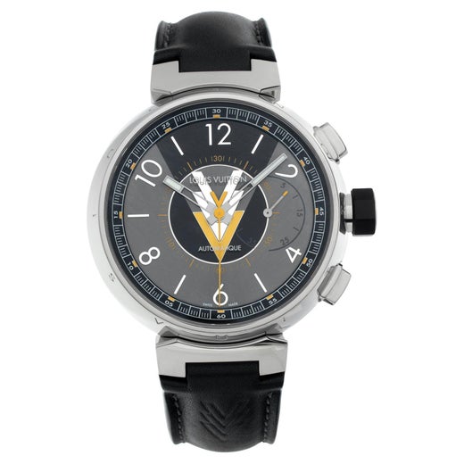 Louis Vuitton Escale Time Zone Stainless Steel Automatic Men's Watch Q5D20  For Sale at 1stDibs