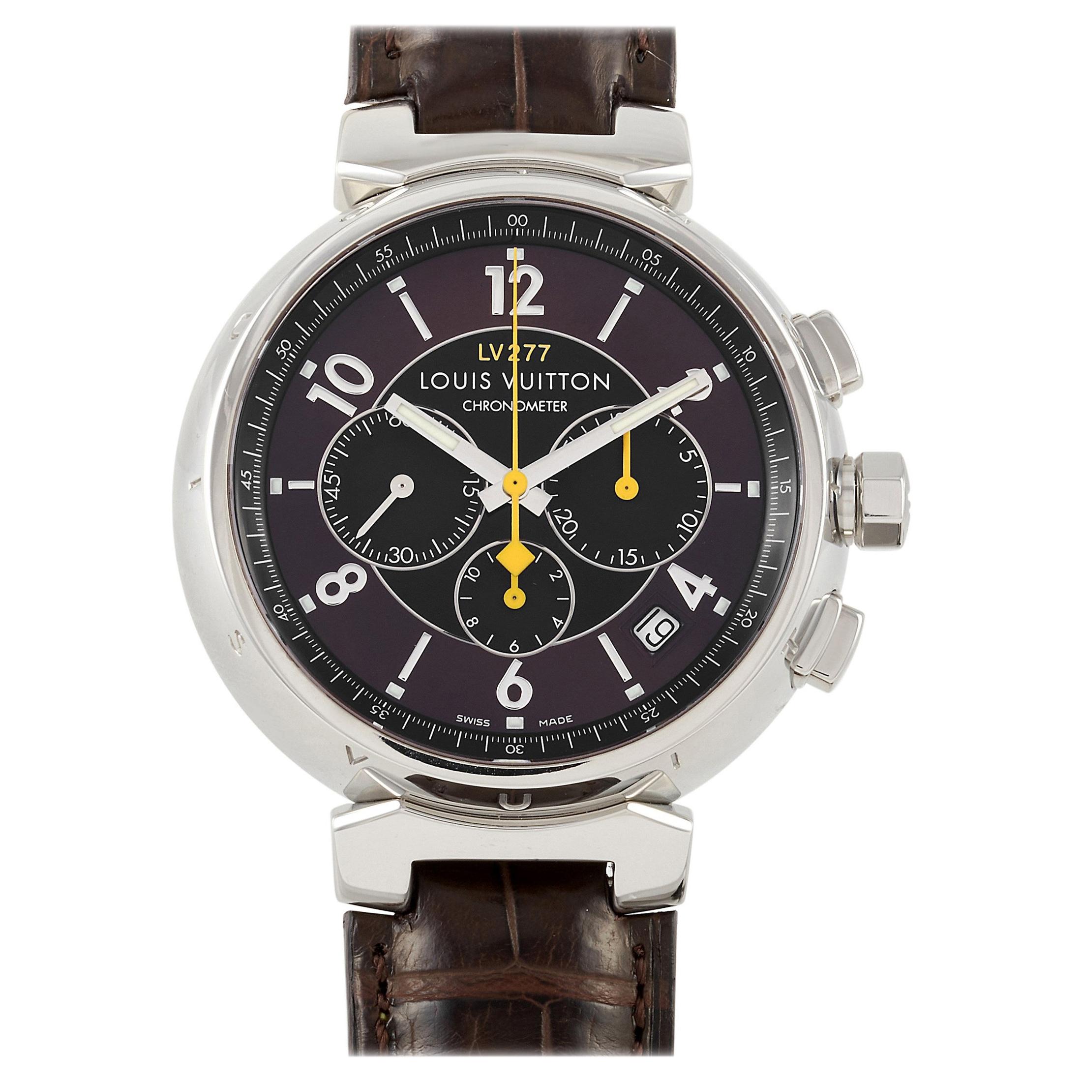 Louis Vuitton Tambour Chronograph Automatic Men's Watch at 1stDibs