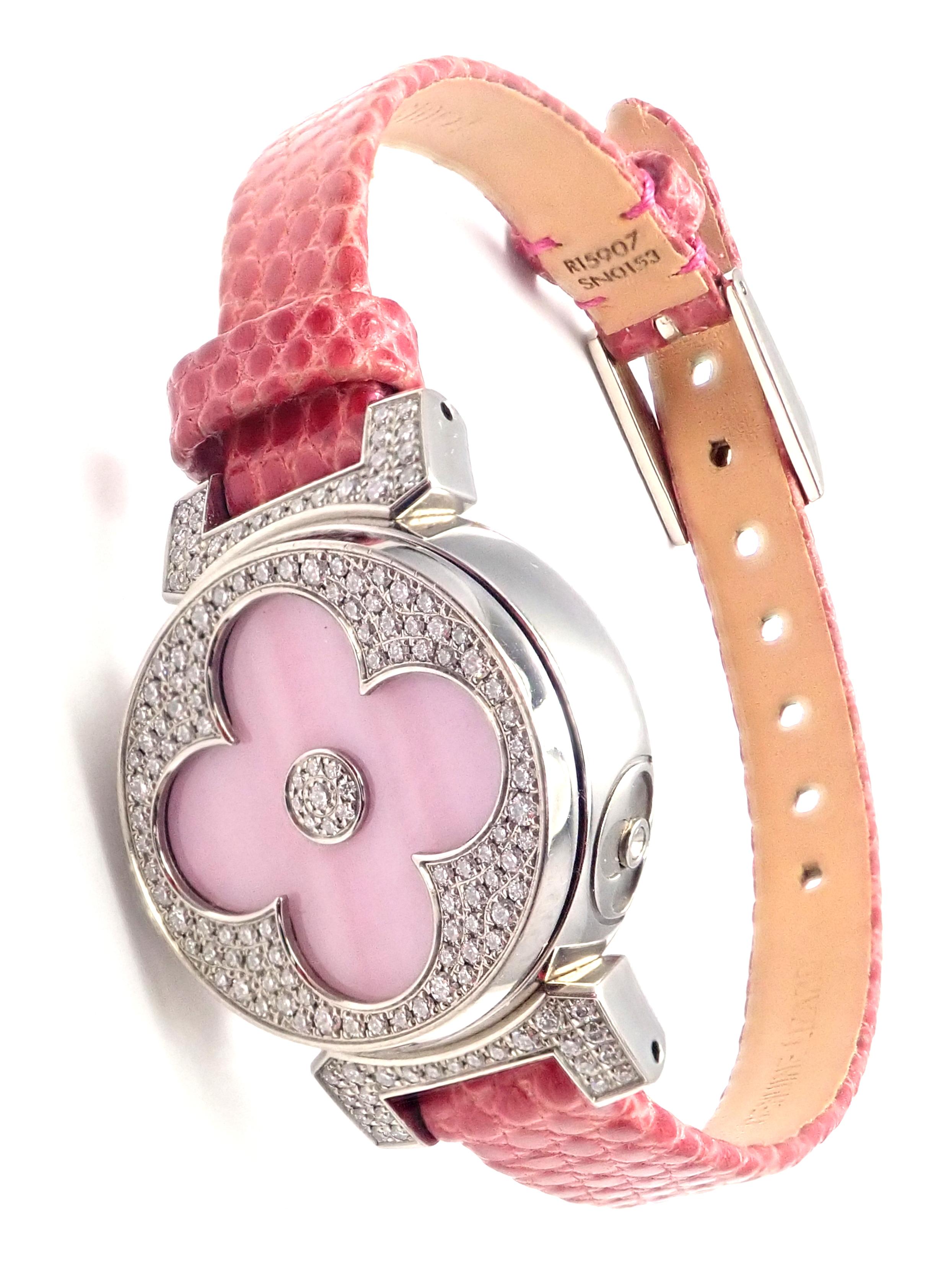louis vuitton pink watch