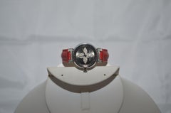 Louis Vuitton Tambour Bijoux Red Watch with Diamonds