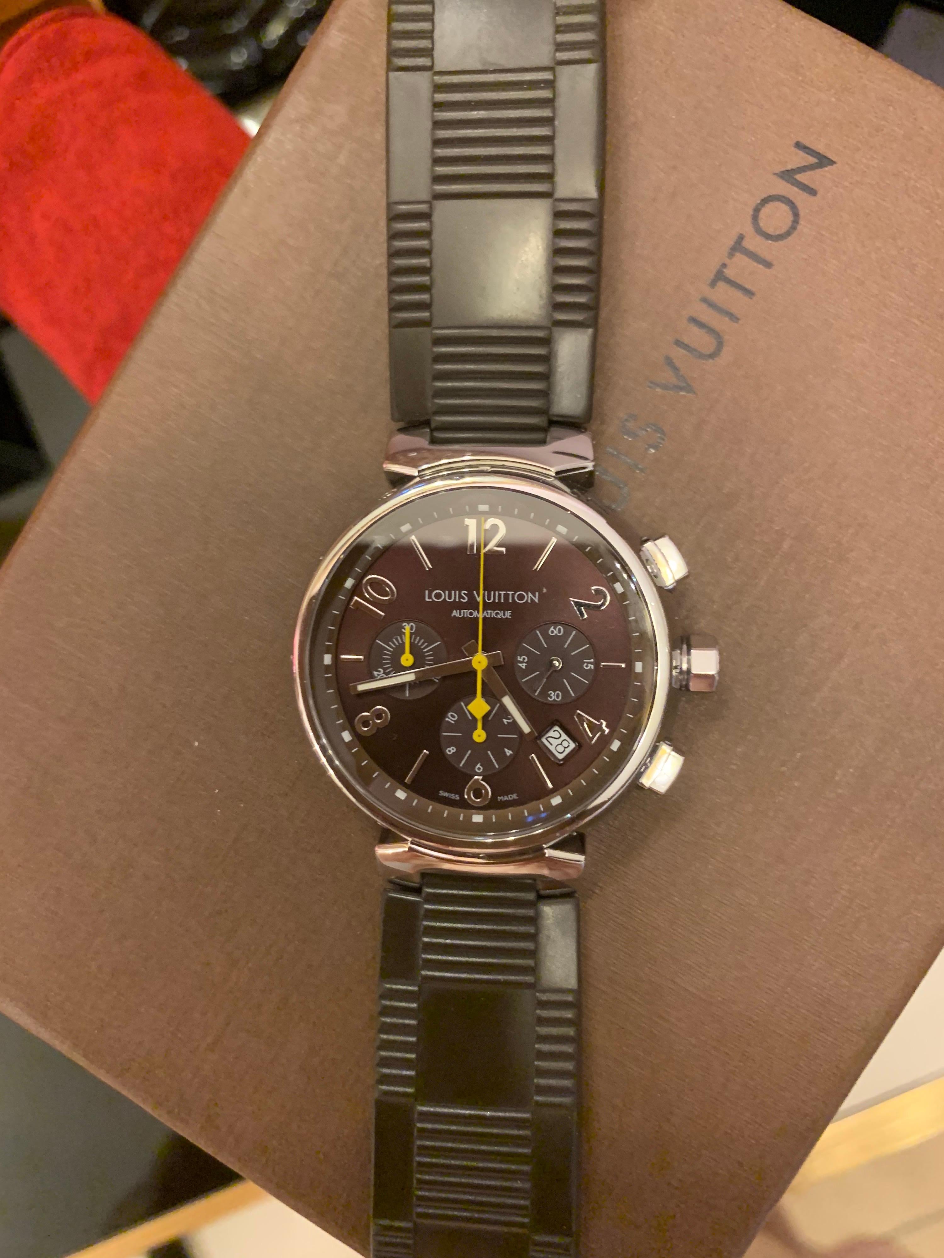 Orologio da uomo automatico Louis Vuitton Tambour Chronograph 9