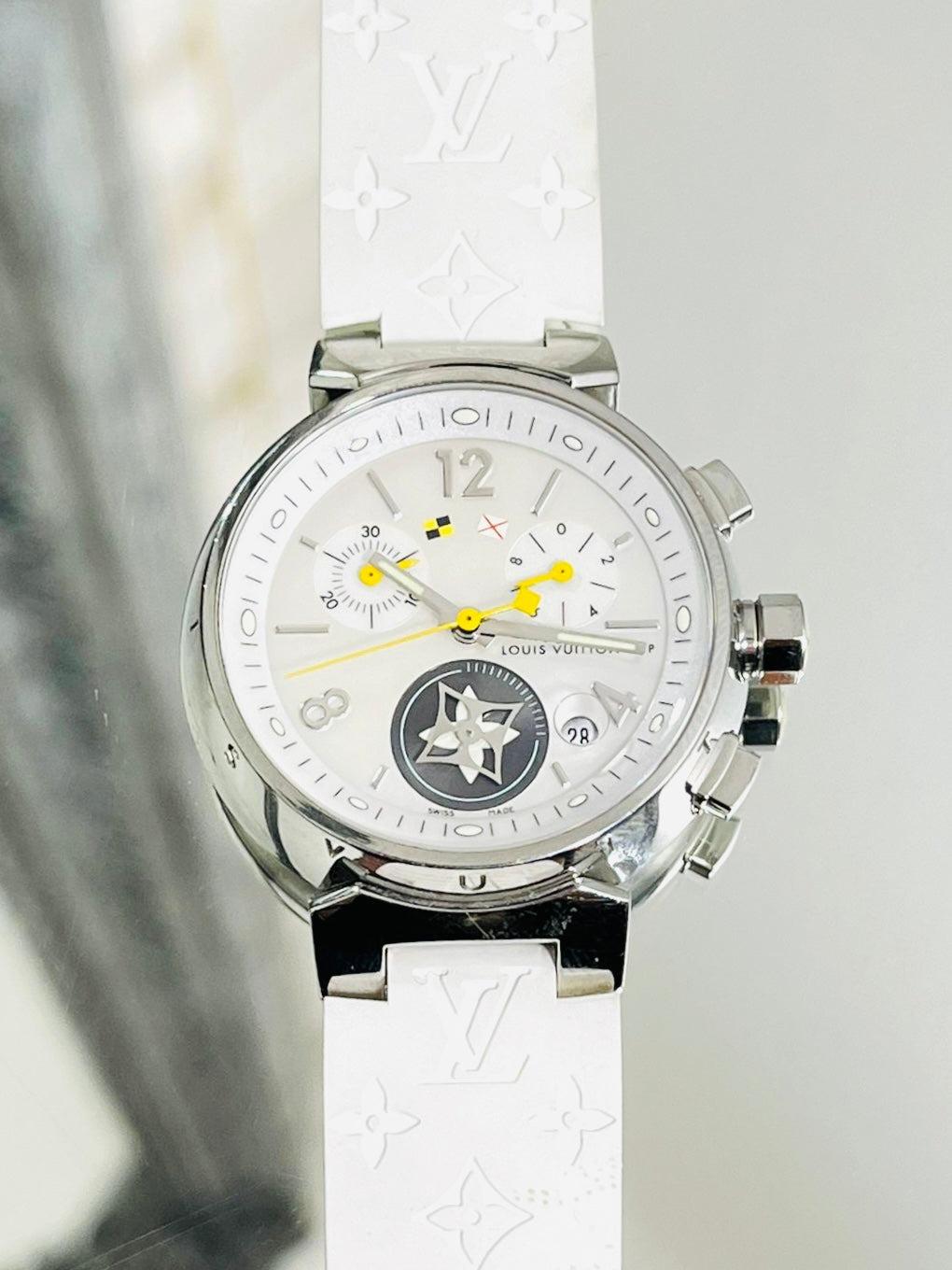 Tambour-Chronographuhr von Louis Vuitton im Zustand „Gut“ im Angebot in London, GB