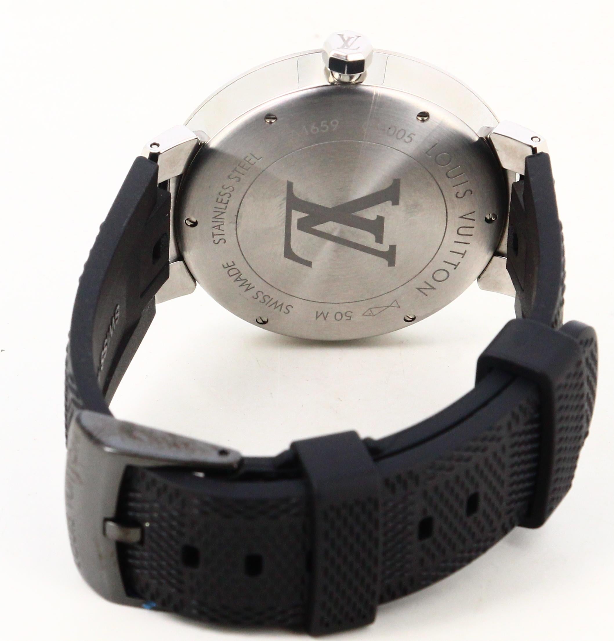 Women's or Men's Louis Vuitton Tambour Grafitti Silver Watch