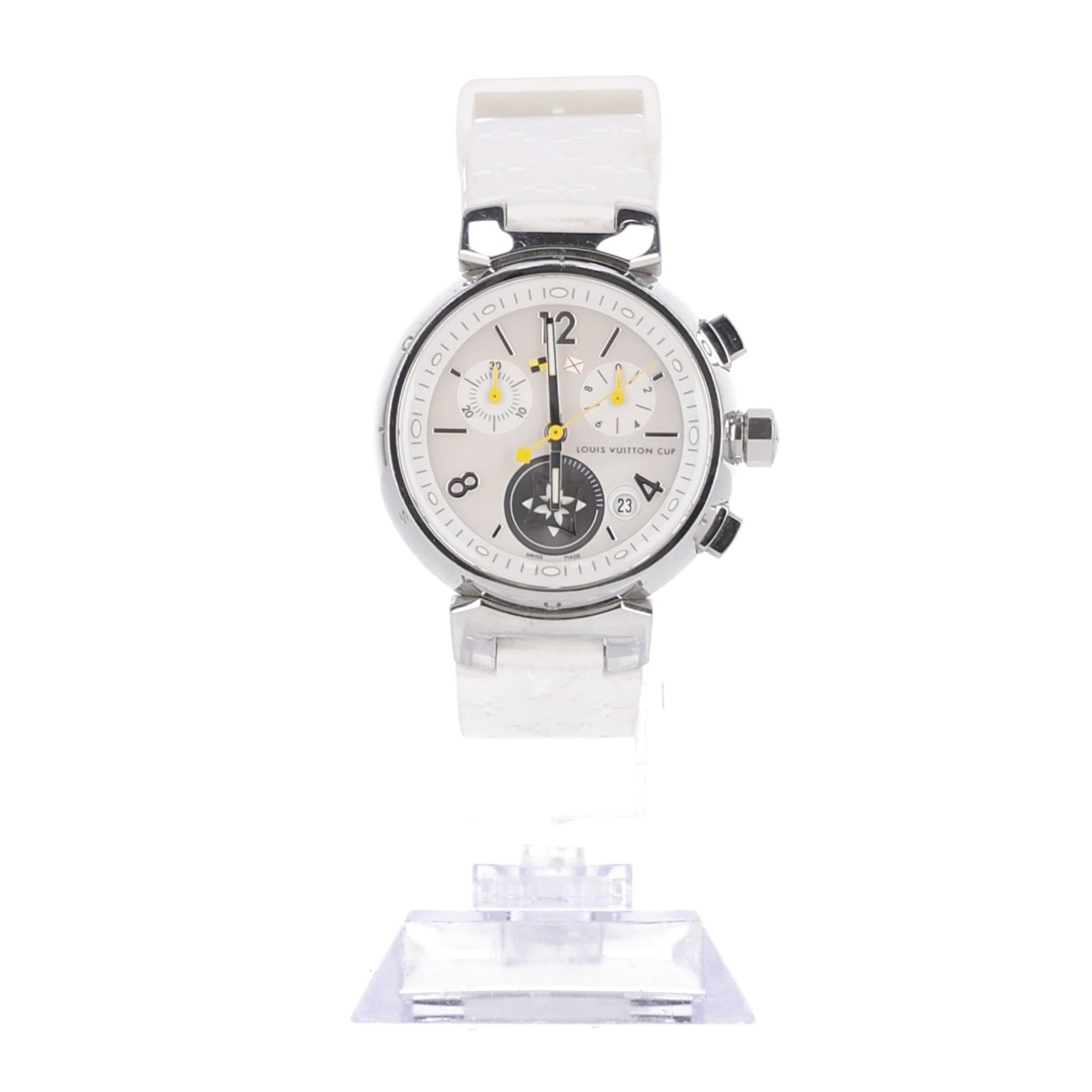 Louis Vuitton Tambour Lovely Cup Chronograph Watch In Good Condition For Sale In London, GB