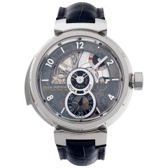 Louis Vuitton Tambour LV 40 18k White Gold Manual Watch