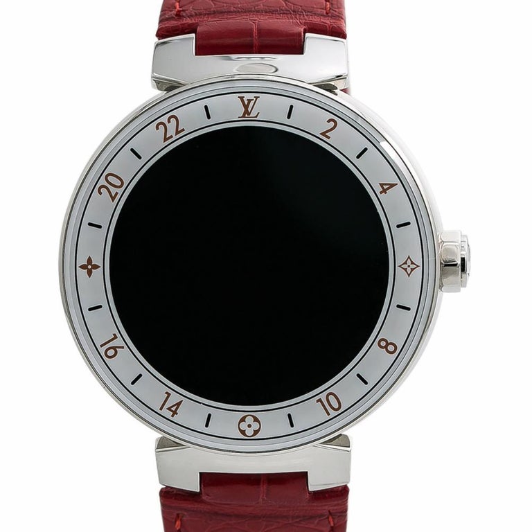 Louis Vuitton Tambour No-Ref, White Dial, Certified and Warranty For Sale at 1stdibs