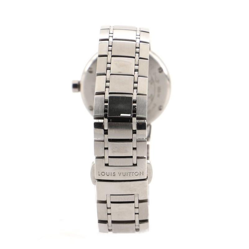 Louis Vuitton Tambour Q11BG Unisex Watch in Stainless Steel at 1stDibs   louis vuitton stainless steel watch, stainless steel louis vuitton, unisex  louis vuitton watch