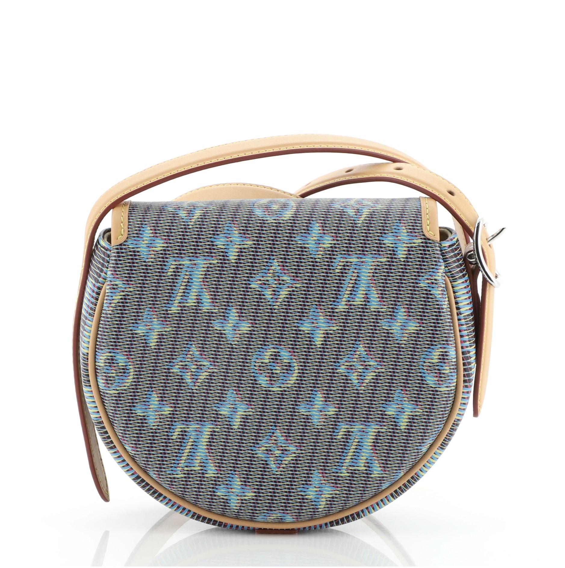 Gray Louis Vuitton Tambourin NM Handbag Damier Monogram LV Pop Canvas