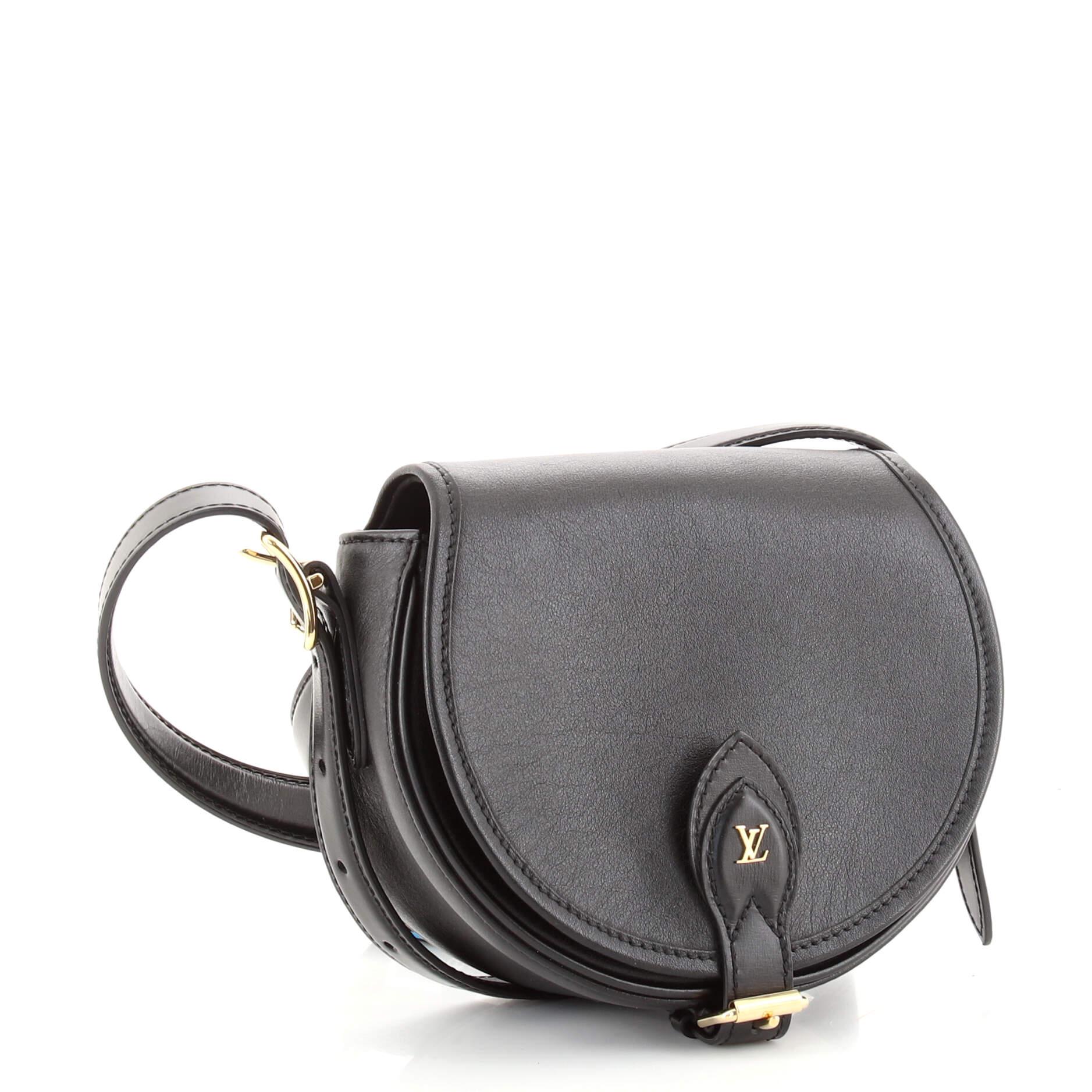 Black Louis Vuitton Tambourin NM Handbag Leather