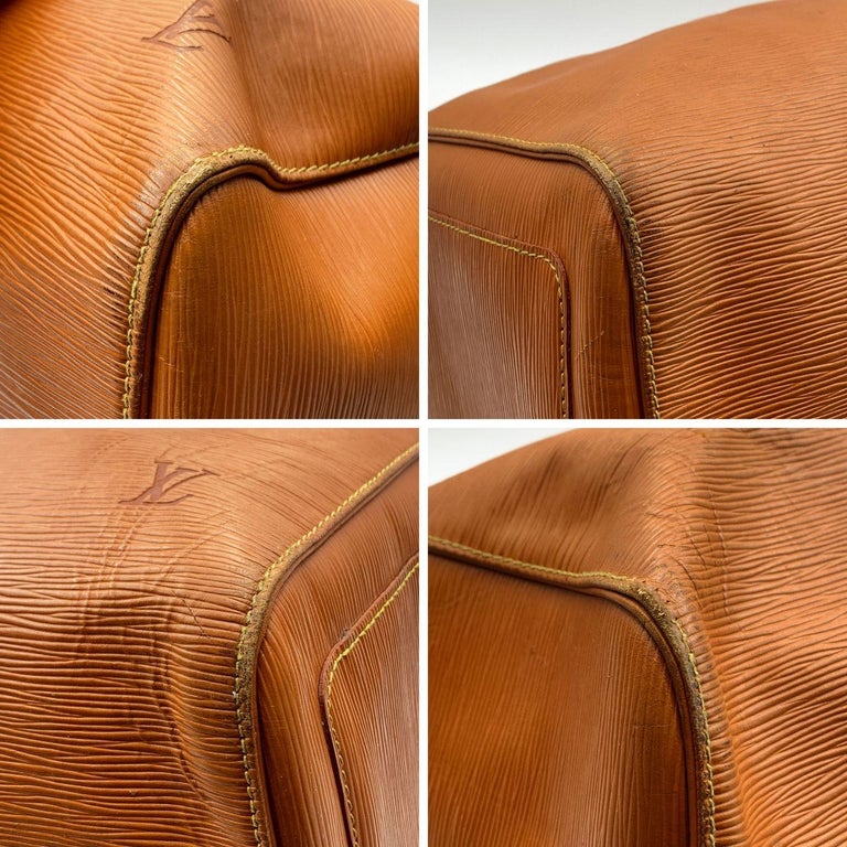 Louis Vuitton Tan Epi Leather Keepall 55 Travel Weekend Bag 2