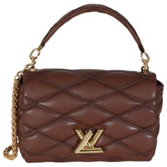 Louis Vuitton Tan Lambskin Malletage GO-14 MM Top Handle