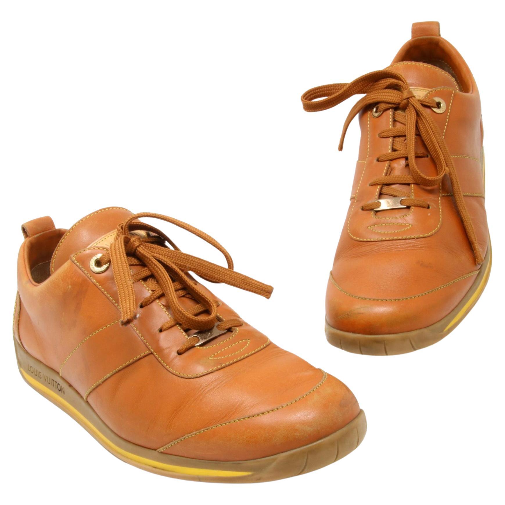 Louis Vuitton Tan Men's Calfskin Leather Leisure Sneaker Shoes LV-S0917P-0163

These stylish men's sneakers are crafted of luxurious calfskin leather in tan brown. These feature a leather matching stripe along each side of shoes. These sneakers