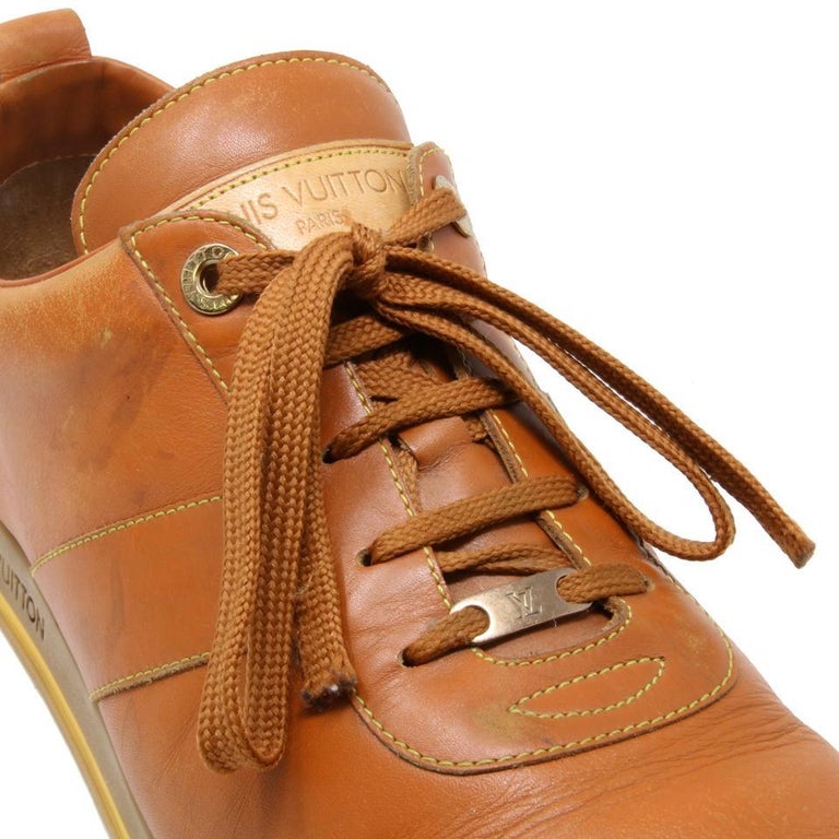 Louis Vuitton Tan Men's Calfskin Leather Leisure Sneaker Shoes LV-S0917P-0163  For Sale at 1stDibs