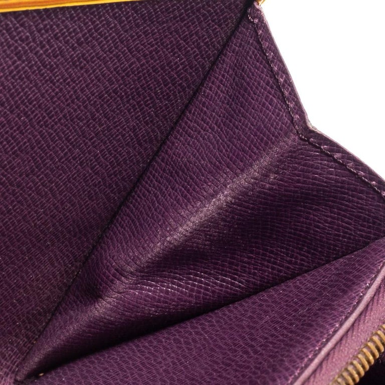 Louis Vuitton Tassel Yellow Epi Leather Porte Tresor International Wallet  For Sale at 1stDibs