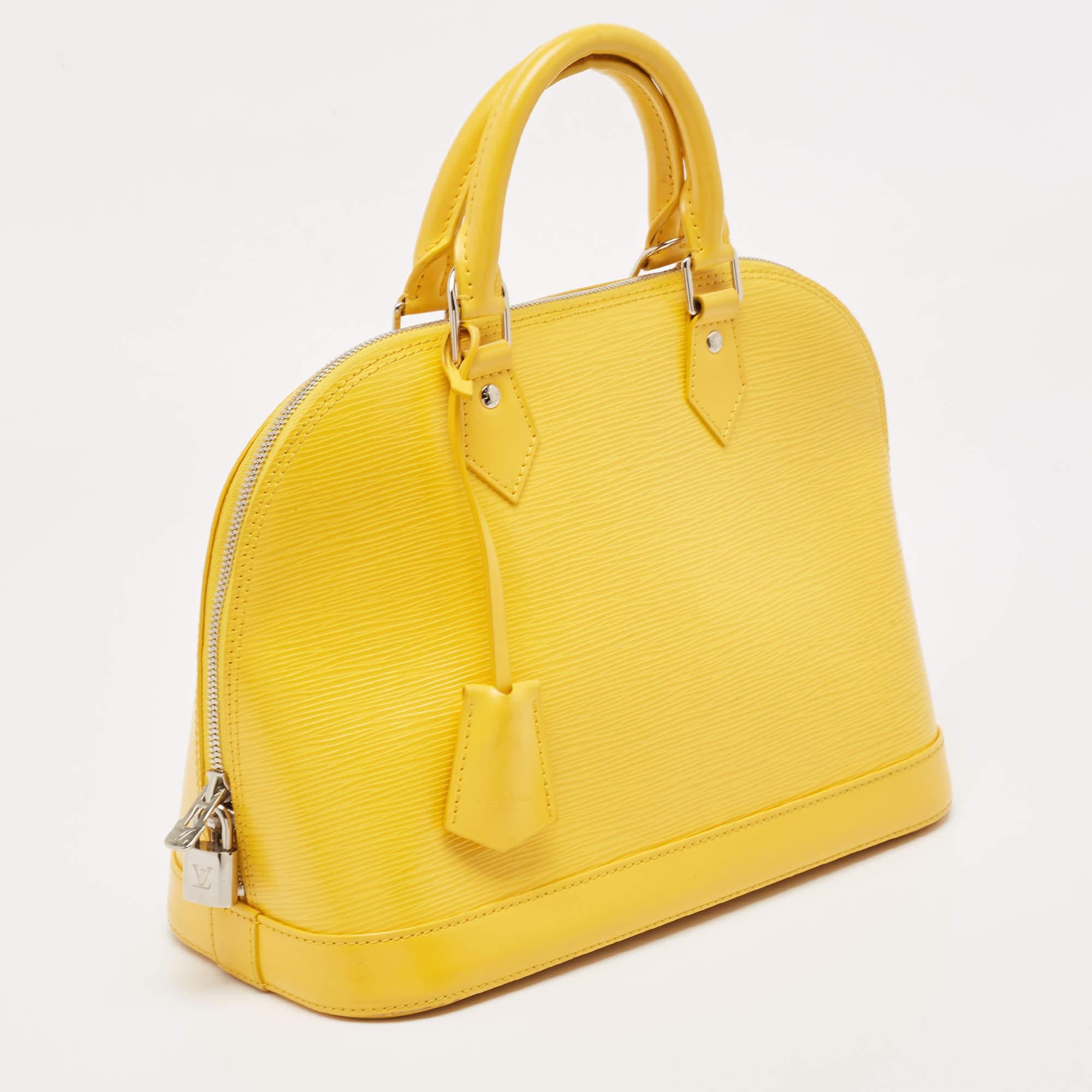 Louis Vuitton Tassil Yellow Epi Leather Alma PM In Good Condition In Dubai, Al Qouz 2