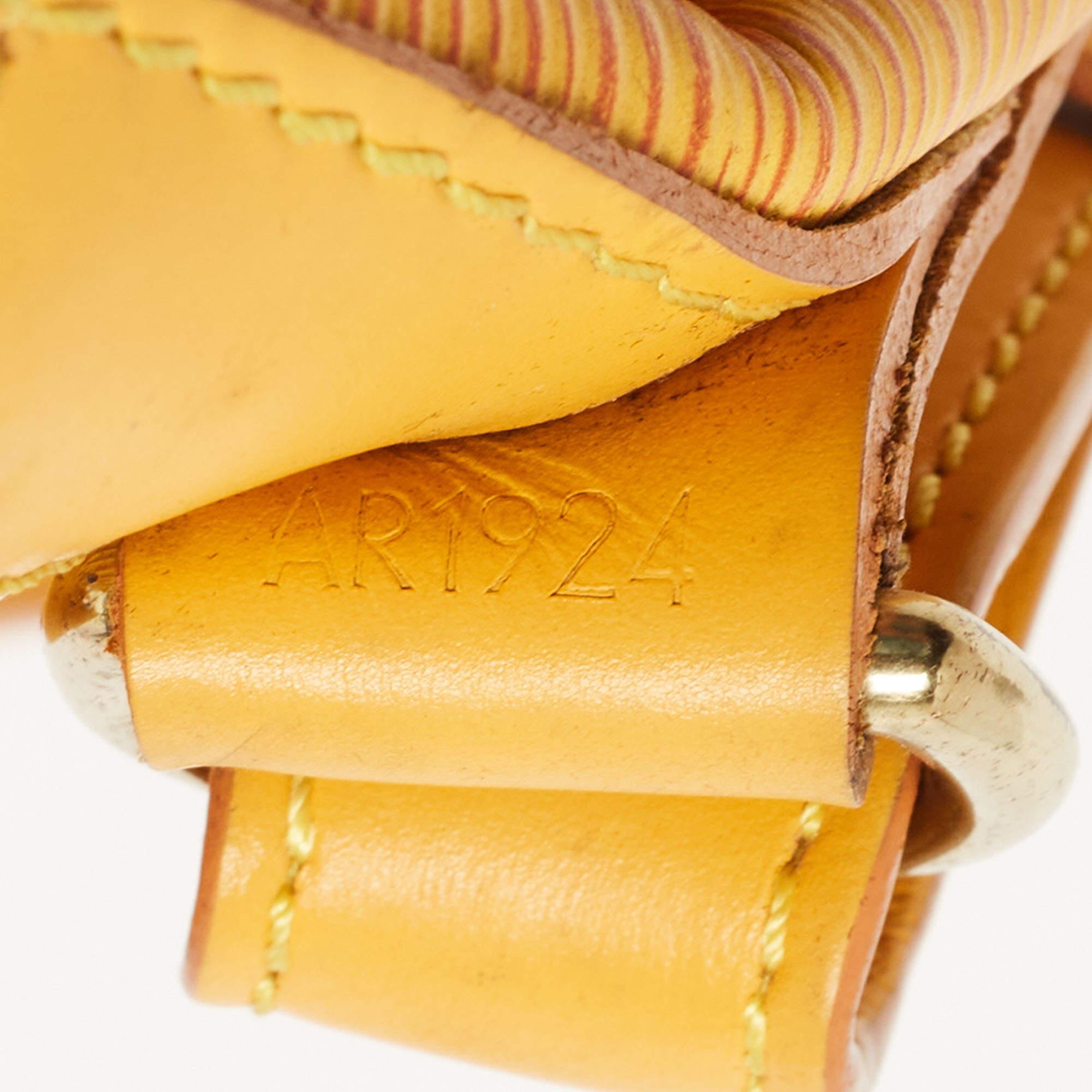 Gelbe Epi-Leder-Neonoe-Tasche von Louis Vuitton mit Quaste 4