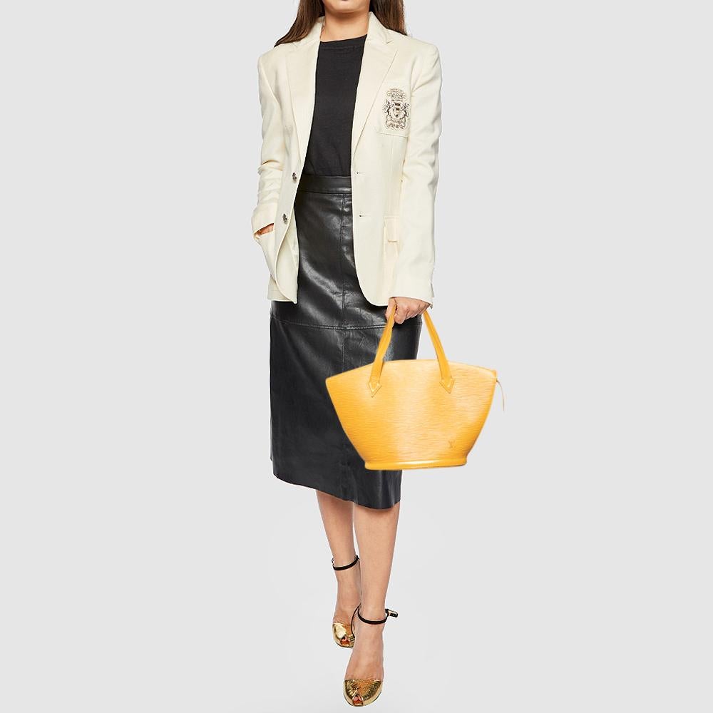 Louis Vuitton Tassil Yellow Epi Leather Saint Jacques PM Bag In Good Condition In Dubai, Al Qouz 2