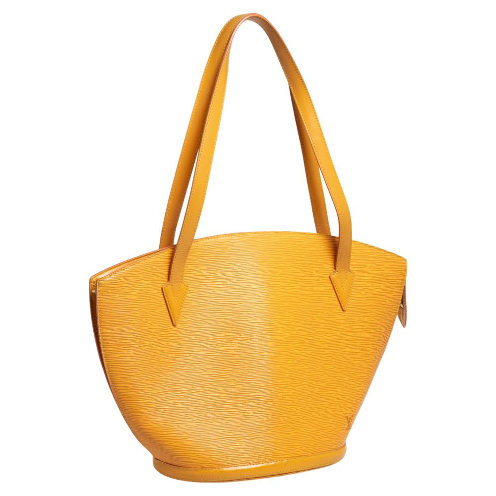 Women's Louis Vuitton Tassil Yellow Epi Leather Saint Jacques Tote GM